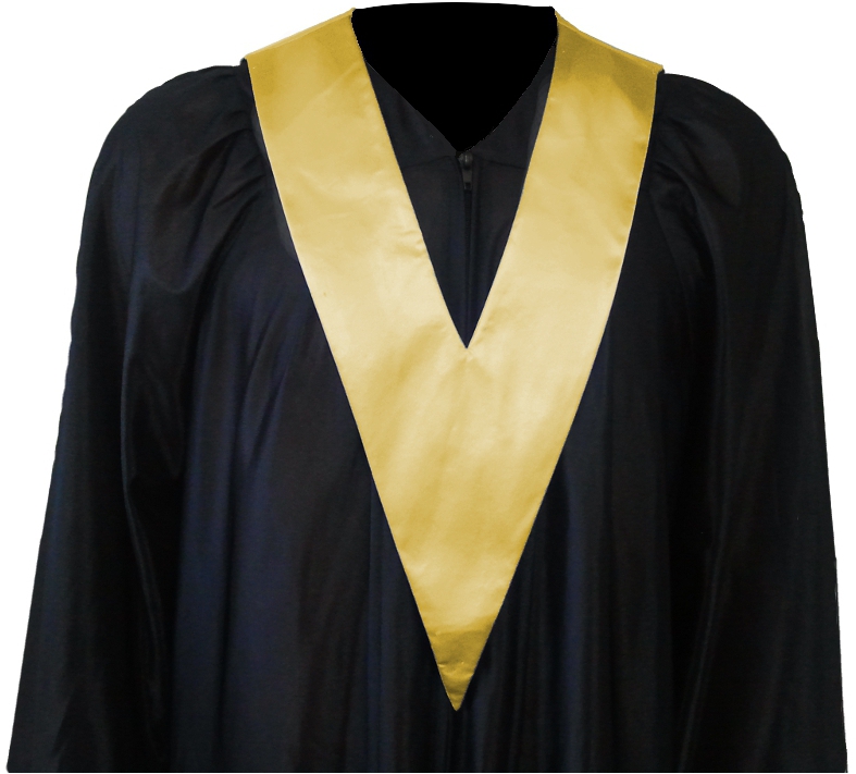 Graduation Gown and Student-Tie in colour gold